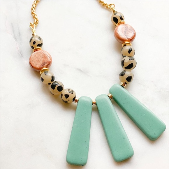 Handmade Polymer Clay Statement Necklace - Picture 5 of 5